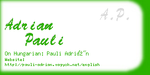 adrian pauli business card